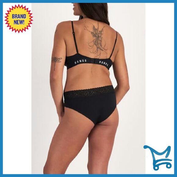 Women's Cheeky Panties 3-Pack, Lace Waistband, Cotton Blend, Low Rise - Picture 6 of 7